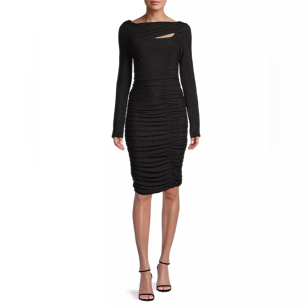 NWT Rachel Parcell Ruched Long-Sleeve Body-Con Dress